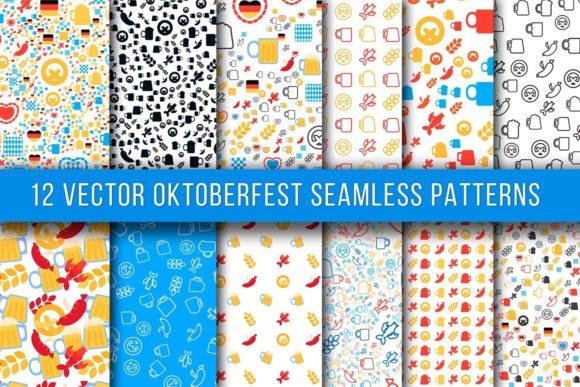 12 Oktoberfest Seamless Patterns: A Creative Resource for Beer Festival Design