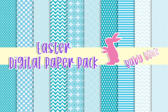Easter Seamless Patterns Baby Blue for Creative Projects