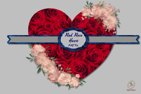 Red Rose Heart Valentine Day Sublimation: A Versatile Design for Creative Expression