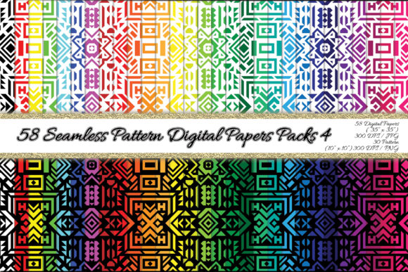 Seamless Geometric Pattern 29 Color EP4: A Versatile Design Resource
