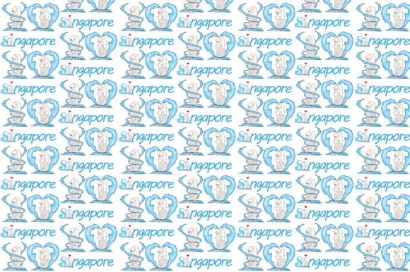 Singapore Merlion Statue Patterns Theme