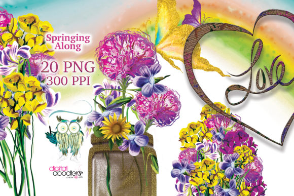 Springing Along Floral Graphics
